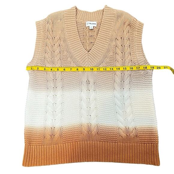 The Drop Camille Cable Cotton Sweater Vest Adobe Brown Terra Cotta Size S - Picture 7 of 8